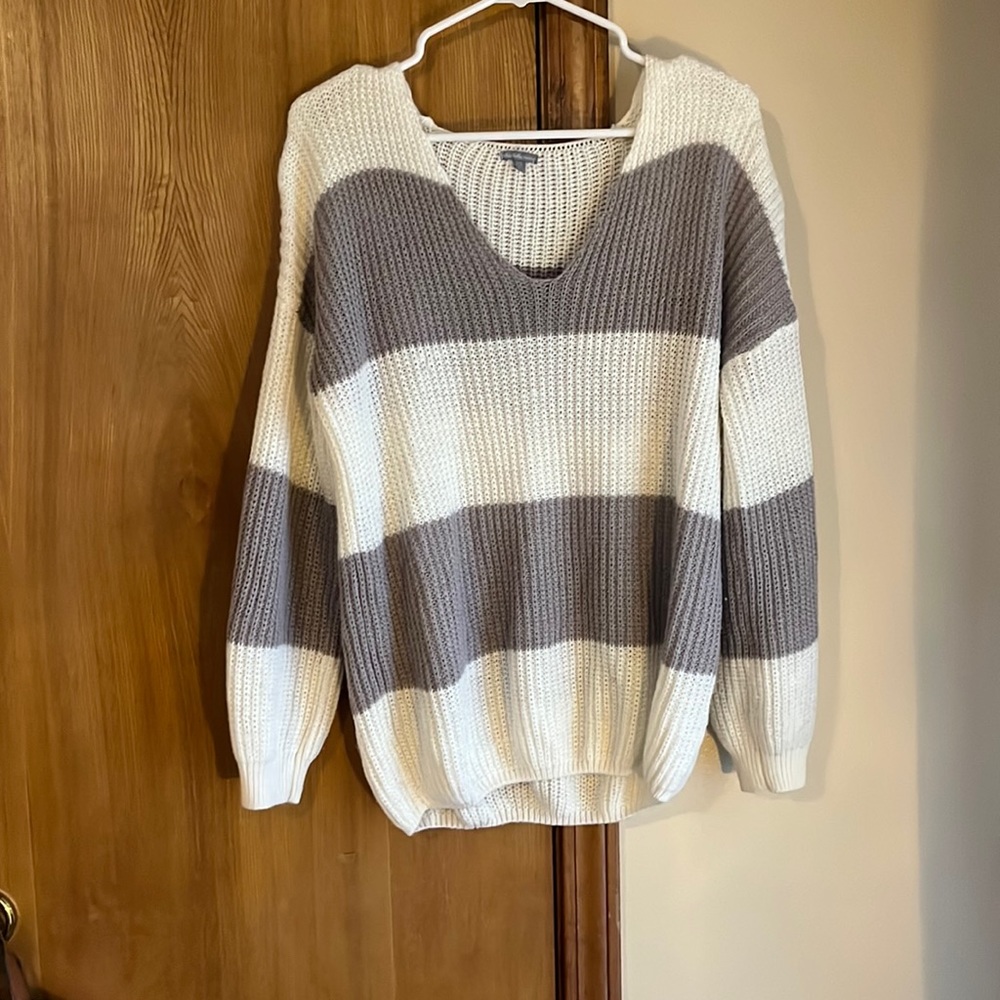 Striped Off the Shoulder Sweater